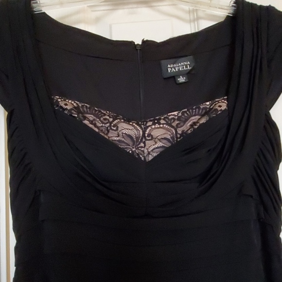 *SALE* Black Adrianna Papell Classy Cocktail Dress - Picture 3 of 4